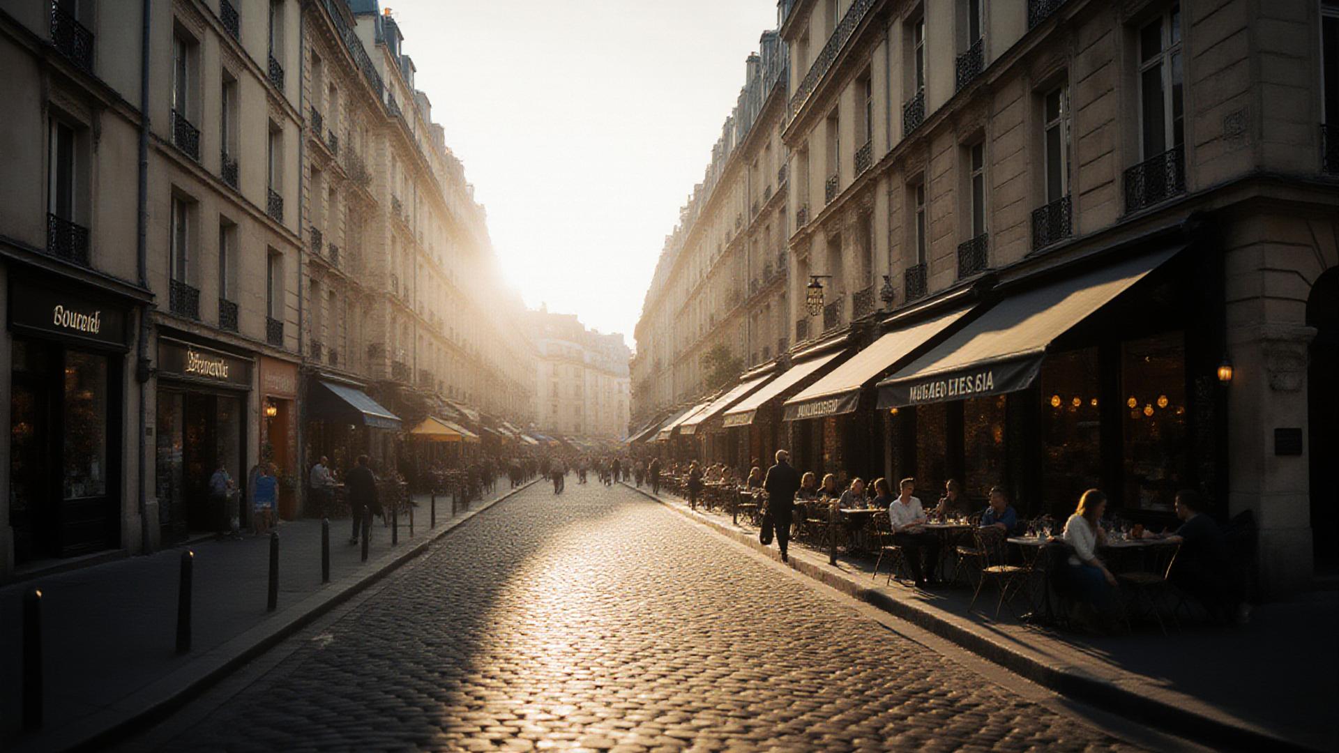 Rue animée du 14ème arrondissement de Paris